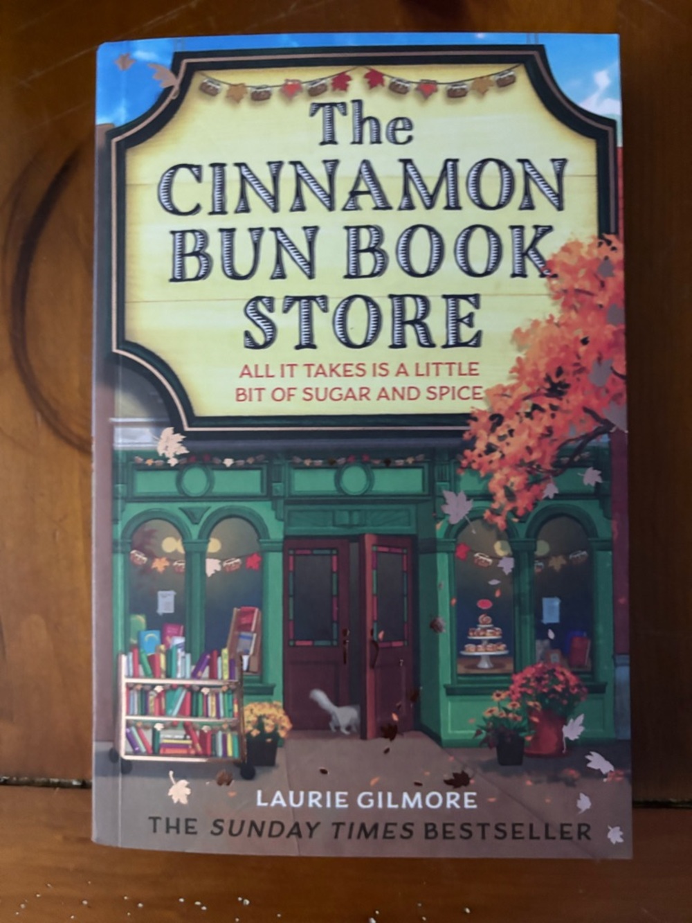 The Cinnamon Bun Book Store — Green & Yellow Bookstore Cover